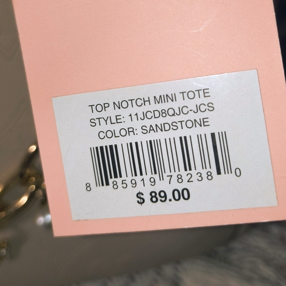 Juicy Couture Sandstone Mini Tote Gold Chain With Charms Padded Handles & Strap - Picture 2 of 11